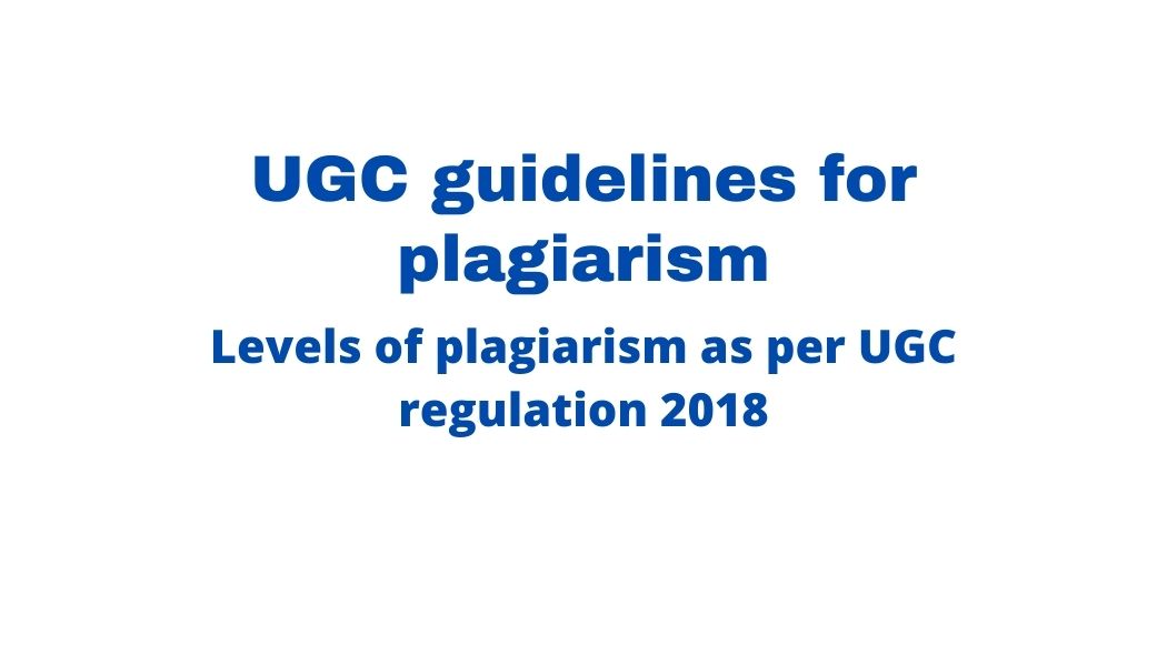 ugc guidelines for phd thesis plagiarism