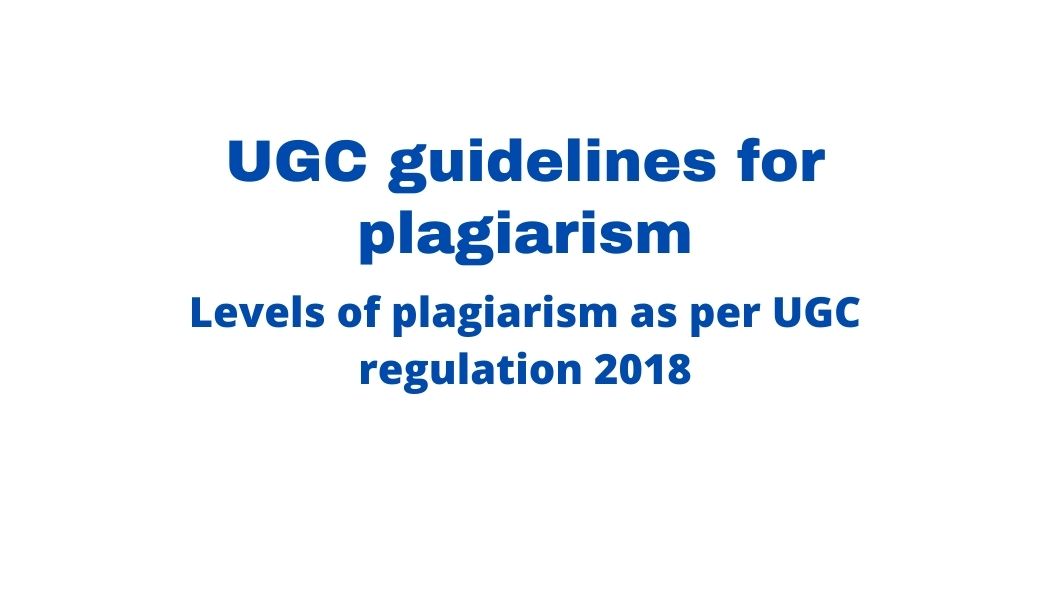 self plagiarism in thesis ugc