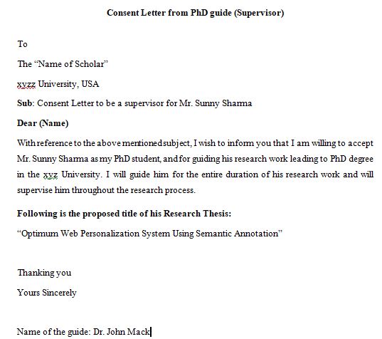 covering letter for phd thesis submission