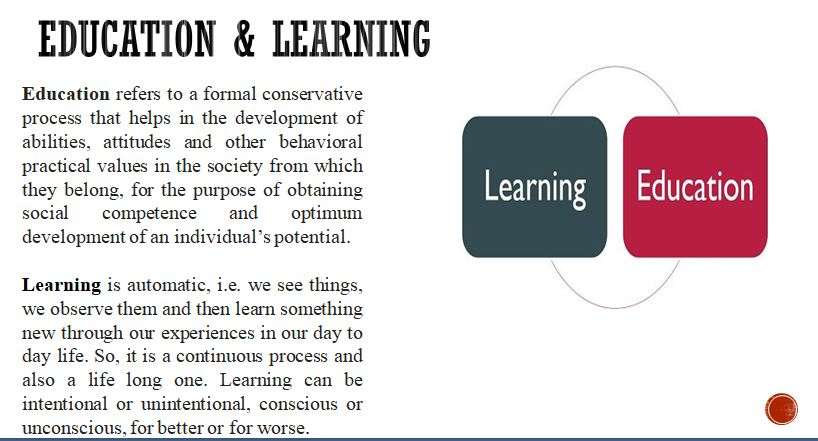 Difference Between Education And Learning - PhDTalks