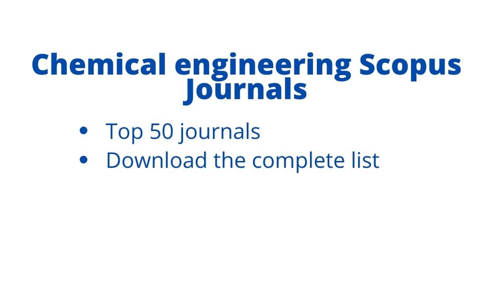 latest research papers in chemical engineering