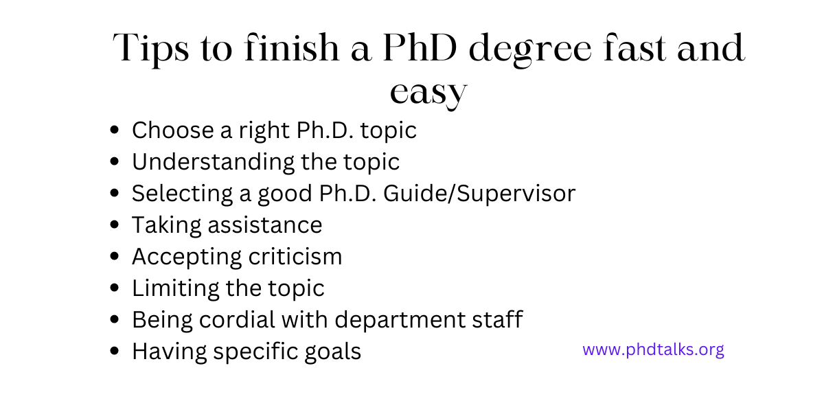how to finish phd early