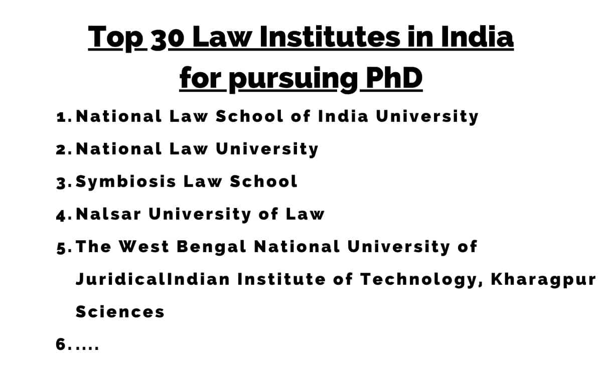 topics for phd in law in india