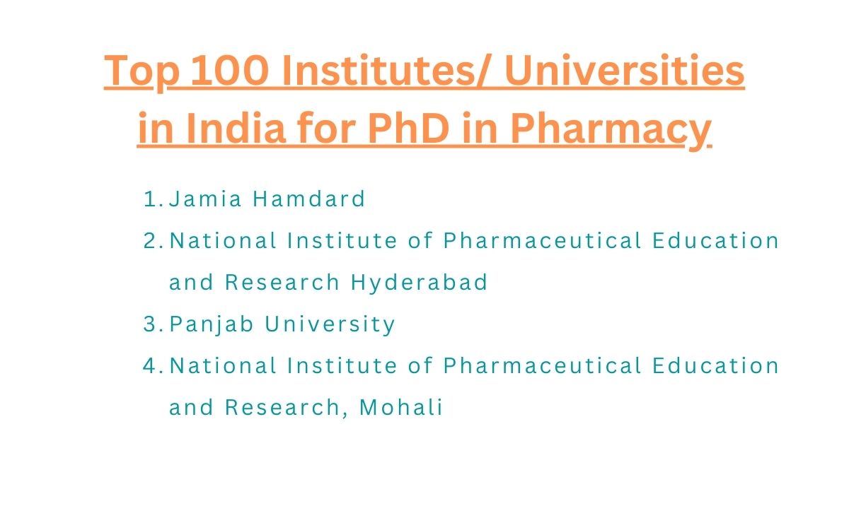 phd in pharmacology india