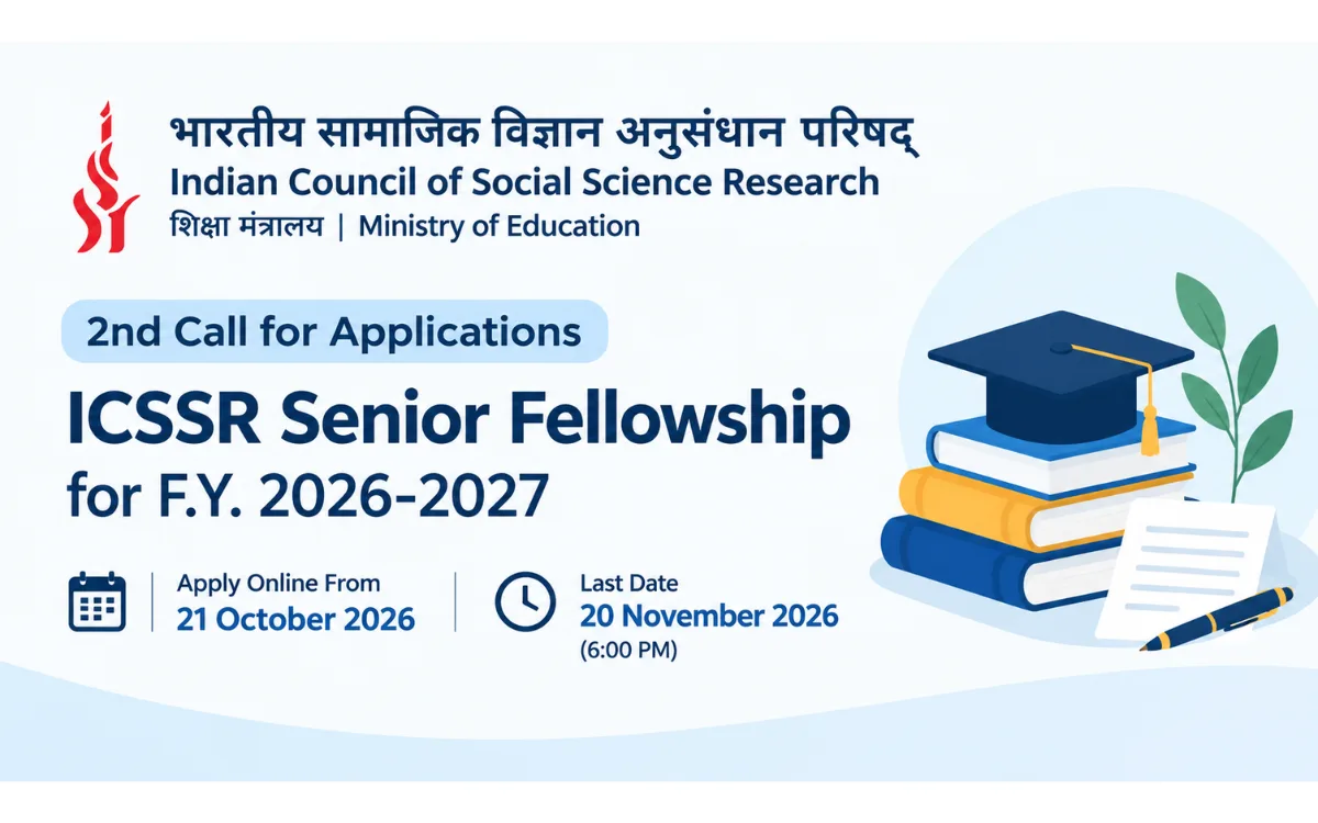 2nd Call for Applications for ICSSR Senior Fellowship for 2026-2027 ...